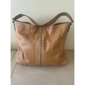 Michael Kors Tan Leather Studded Hobo Bag